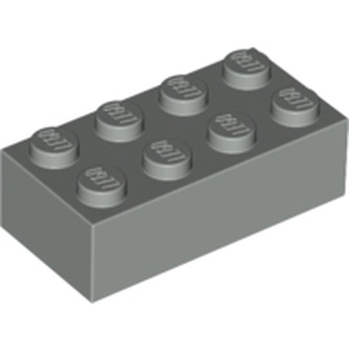 LEGO 3001 Brick 2 x 4 in Light Gray - Authentic LEGO Part