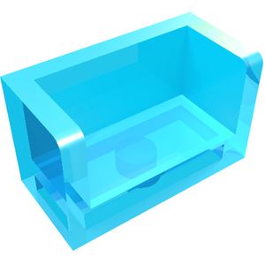 LEGO 23969 Panel 1 x 2 x 1 with Rounded Corners and 2 Sides in Trans-Light Blue - Authentic LEGO Part