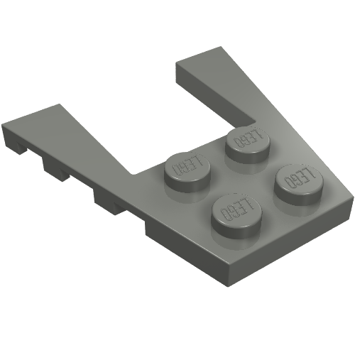 LEGO 43719 Wedge, Plate 4 x 4 in Dark Bluish Gray - Authentic LEGO Part