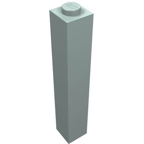 LEGO 2453b Brick 1 x 1 x 5 - Solid Stud in Light Aqua - Authentic LEGO Part