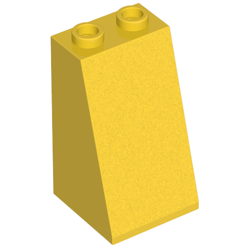 LEGO 3684a Slope 75 2 x 2 x 3 - Hollow Studs in Yellow - Authentic LEGO Part