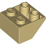 LEGO 3660 Slope, Inverted 45 2 x 2 with Flat Bottom Pin in Tan - Authentic LEGO Part