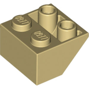 LEGO 3660 Slope, Inverted 45 2 x 2 with Flat Bottom Pin in Tan - Authentic LEGO Part