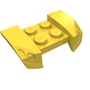 LEGO 44674 Vehicle, Mudguard 2 x 4 with Headlights Overhang in Yellow - Authentic LEGO Part