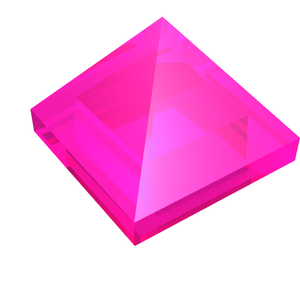 LEGO 22388 Slope 45 1 x 1 x 2/3 Quadruple Convex Pyramid in Trans-Dark Pink - Authentic LEGO Part