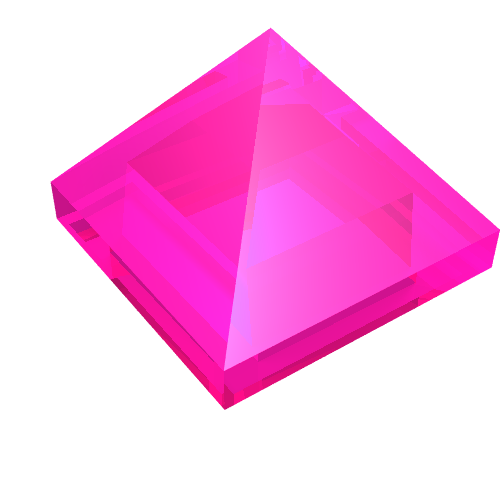 LEGO 22388 Slope 45 1 x 1 x 2/3 Quadruple Convex Pyramid in Trans-Dark Pink - Authentic LEGO Part