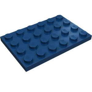 LEGO 3032 Plate 4 x 6 in Dark Blue - Authentic LEGO Part
