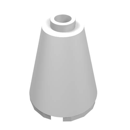 LEGO 3942c Cone 2 x 2 x 2 - Open Stud in White - Authentic LEGO Part