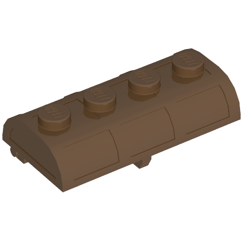 LEGO 4739a Container, Treasure Chest Lid Curved with Thick Hinge in Brown - Authentic LEGO Part
