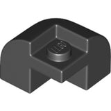 LEGO 67810 Slope, Curved 2 x 2 x 1 1/3 Corner Round with Recessed Stud in Black - Authentic LEGO Part