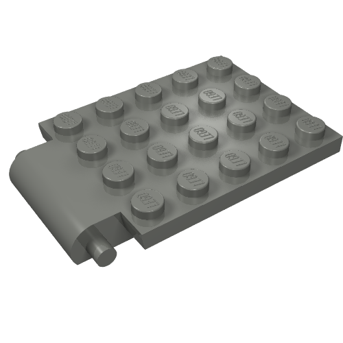 LEGO 30042 Plate, Modified 4 x 5 with Trap Door Hinge in Dark Bluish Gray - Authentic LEGO Part