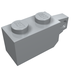 LEGO 30364 Hinge Brick 1 x 2 Locking with 1 Finger Vertical End in Light Bluish Gray - Authentic LEGO Part