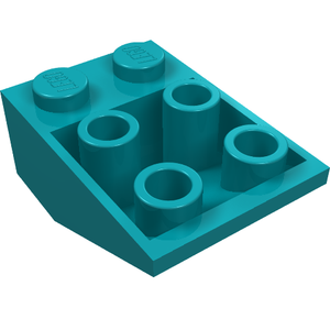 LEGO 3747a Slope, Inverted 33 3 x 2 with Flat Bottom Pin without Connections between Studs in Dark Turquoise - Authentic LEGO Part