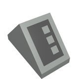 LEGO 3044p37 Slope 45 2 x 1 Double with Double 3 Button Black Pattern - Main Product Image