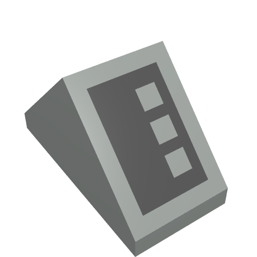 LEGO 3044p37 Slope 45 2 x 1 Double with Double 3 Button Black Pattern - Main Product Image