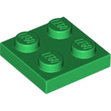 LEGO 3022 Plate 2 x 2 in Green - Authentic LEGO Part