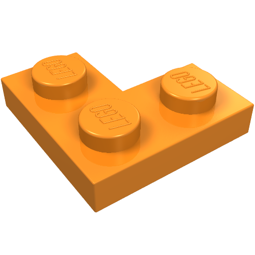 LEGO 2420 Plate 2 x 2 Corner in Orange - Authentic LEGO Part