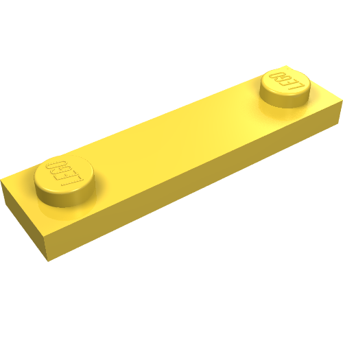 LEGO 41740 Plate, Modified 1 x 4 with 2 Studs with Groove in Yellow - Authentic LEGO Part