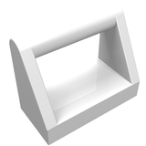 LEGO 2432 Tile, Modified 1 x 2 with Bar Handle in White - Authentic LEGO Part