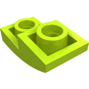 LEGO 24201 Slope, Curved 2 x 1 x 2/3 Inverted in Lime - Authentic LEGO Part
