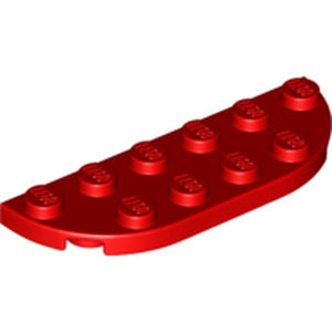 LEGO 18980 Plate, Round Corner 2 x 6 Double in Red - Authentic LEGO Part
