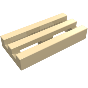 LEGO 2412b Tile, Modified 1 x 2 Grille with Bottom Groove in Tan - Authentic LEGO Part