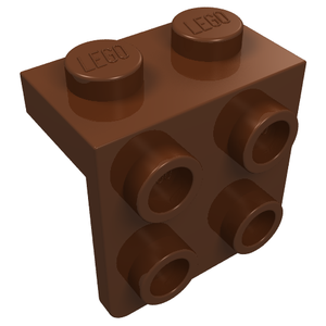 LEGO 44728 Bracket 1 x 2 - 2 x 2 in Reddish Brown - Authentic LEGO Part