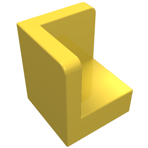 LEGO 6231 Panel 1 x 1 x 1 Corner in Yellow - Authentic LEGO Part