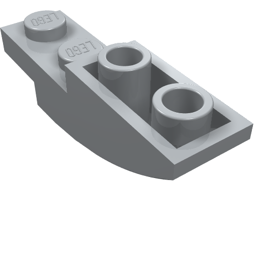 LEGO 13547 Slope, Curved 4 x 1 Inverted in Light Bluish Gray - Authentic LEGO Part