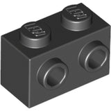 LEGO 11211 Brick Special 1 x 2 with 2 Studs on 1 Side in Black - Authentic LEGO Part