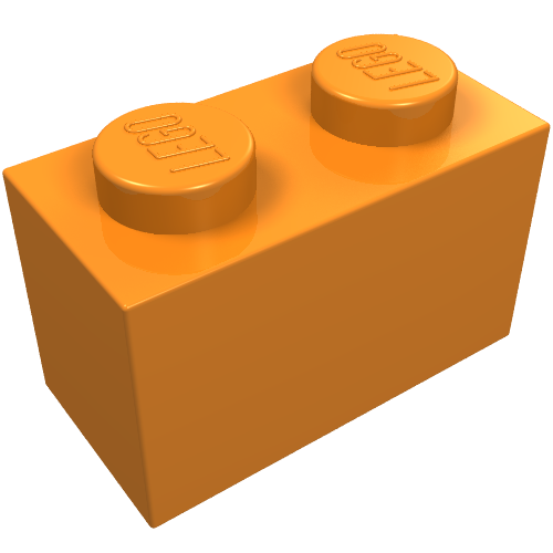 LEGO 3004 Brick 1 x 2 in Orange - Authentic LEGO Part