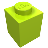 LEGO 3005 Brick 1 x 1 in Lime - Authentic LEGO Part
