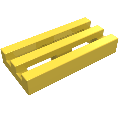 LEGO 2412b Tile, Modified 1 x 2 Grille with Bottom Groove in Yellow - Authentic LEGO Part