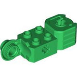 LEGO 47431 Technic, Brick Modified 2 x 2 with Axle Hole, Rotation Joint Ball Half Vertical, and Fist in Green - Authentic LEGO Part