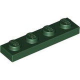 LEGO 3710 Plate 1 x 4 in Dark Green - Authentic LEGO Part