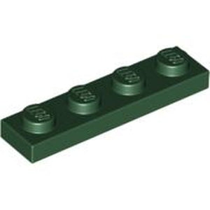 LEGO 3710 Plate 1 x 4 in Dark Green - Authentic LEGO Part