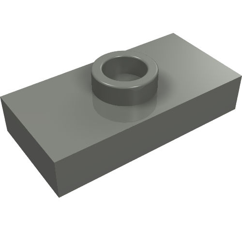 LEGO 3794a Plate, Modified 1 x 2 with 1 Stud without Groove (Jumper) in Dark Bluish Gray - Authentic LEGO Part