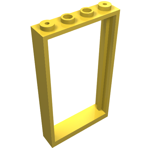 LEGO 30179 Door, Frame 1 x 4 x 6 with 4 Holes on Top and Bottom in Yellow - Authentic LEGO Part