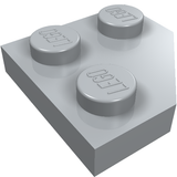 LEGO 26601 Wedge, Plate 2 x 2  Cut Corner in Light Bluish Gray - Authentic LEGO Part