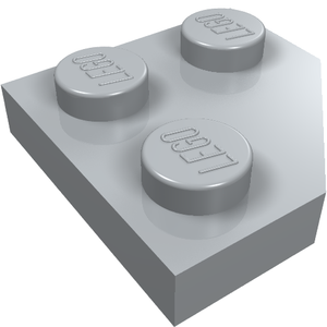 LEGO 26601 Wedge, Plate 2 x 2  Cut Corner in Light Bluish Gray - Authentic LEGO Part