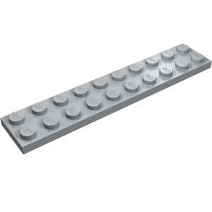 LEGO 3832 Plate 2 x 10 in Light Bluish Gray - Authentic LEGO Part