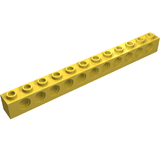 LEGO 3895 Technic, Brick 1 x 12 with Holes in Yellow - Authentic LEGO Part