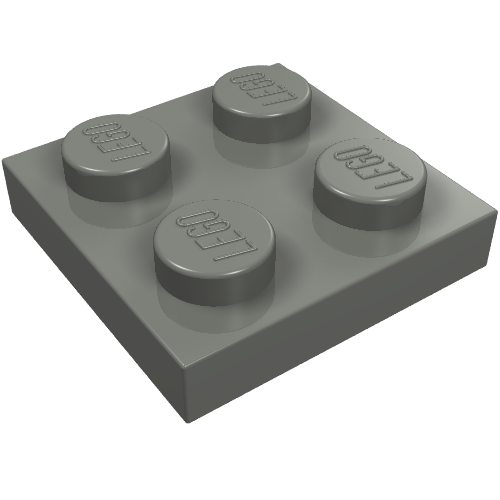 LEGO 3022 Plate 2 x 2 in Dark Bluish Gray - Authentic LEGO Part