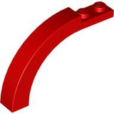 LEGO 6060 Arch 1 x 6 x 3 1/3 Curved Top in Red - Authentic LEGO Part