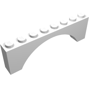 LEGO 3308 Arch 1 x 8 x 2 in White - Authentic LEGO Part