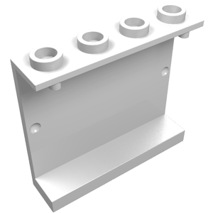 LEGO 4215b Panel 1 x 4 x 3 - Hollow Studs in White - Authentic LEGO Part