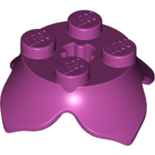 LEGO 15469 Plant Leaves 2 x 2 with 4 Petals and Axle Hole in Magenta - Authentic LEGO Part
