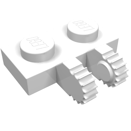 LEGO 60471 Hinge Plate 1 x 2 Locking with 2 Fingers on Side in White - Authentic LEGO Part