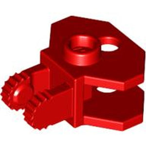 LEGO 30396 Hinge 1 x 2 Locking with 2 Fingers and Tow Ball Socket 9 Teeth in Red - Authentic LEGO Part