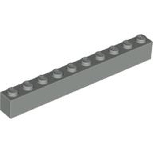 LEGO 6111 Brick 1 x 10 in Light Gray - Authentic LEGO Part